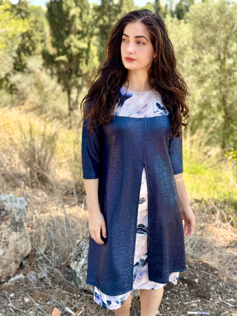 שמלת עדנה כחולה (7819561009328)