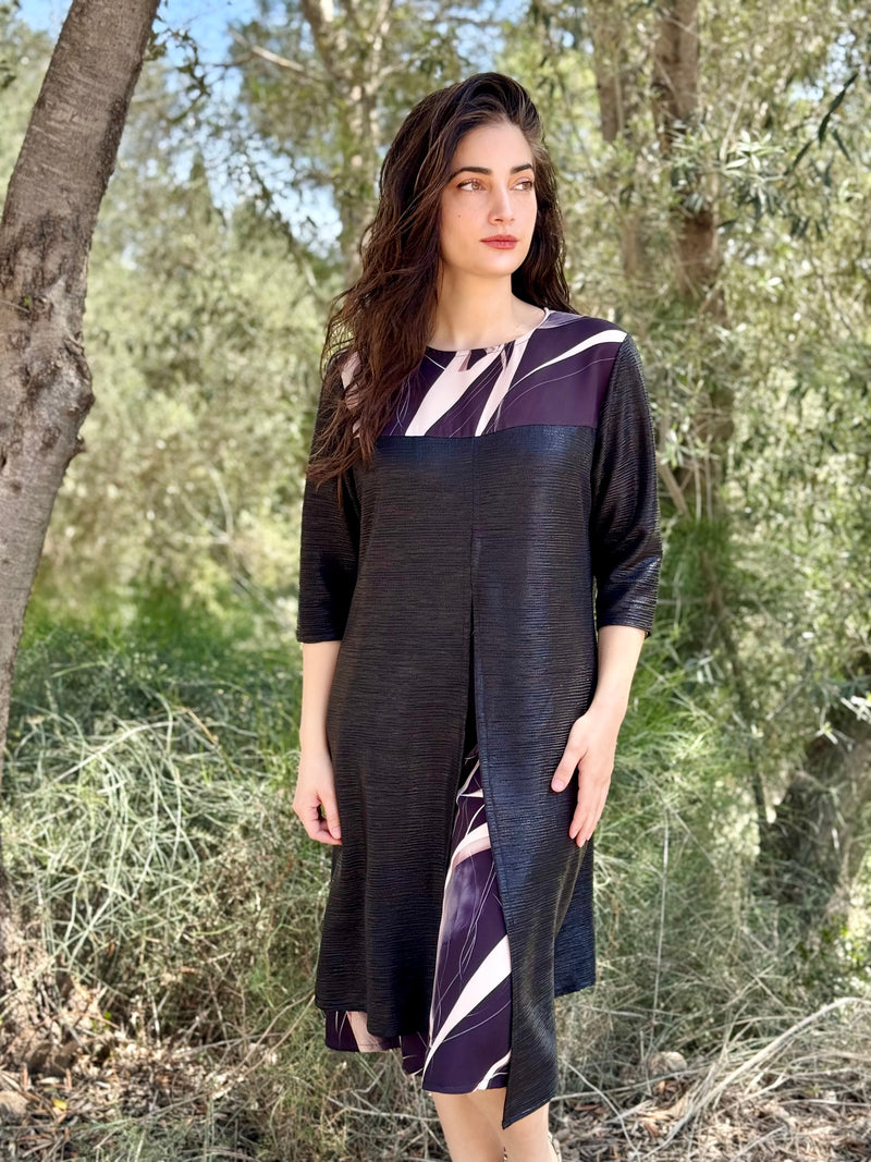 שמלת עדנה שחורה (7819561238704)