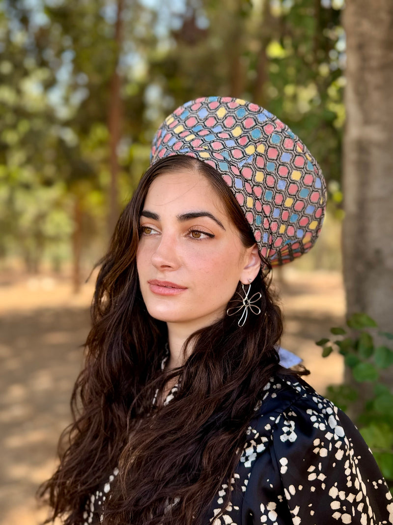 כובע שיק גובלן עיגולים צבעוניים (7900038693040)