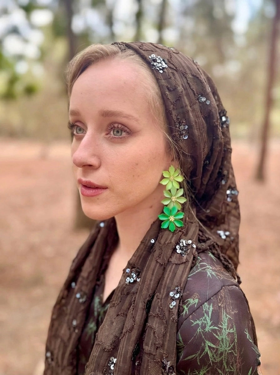 מטפחת ביוטי חומה משולש