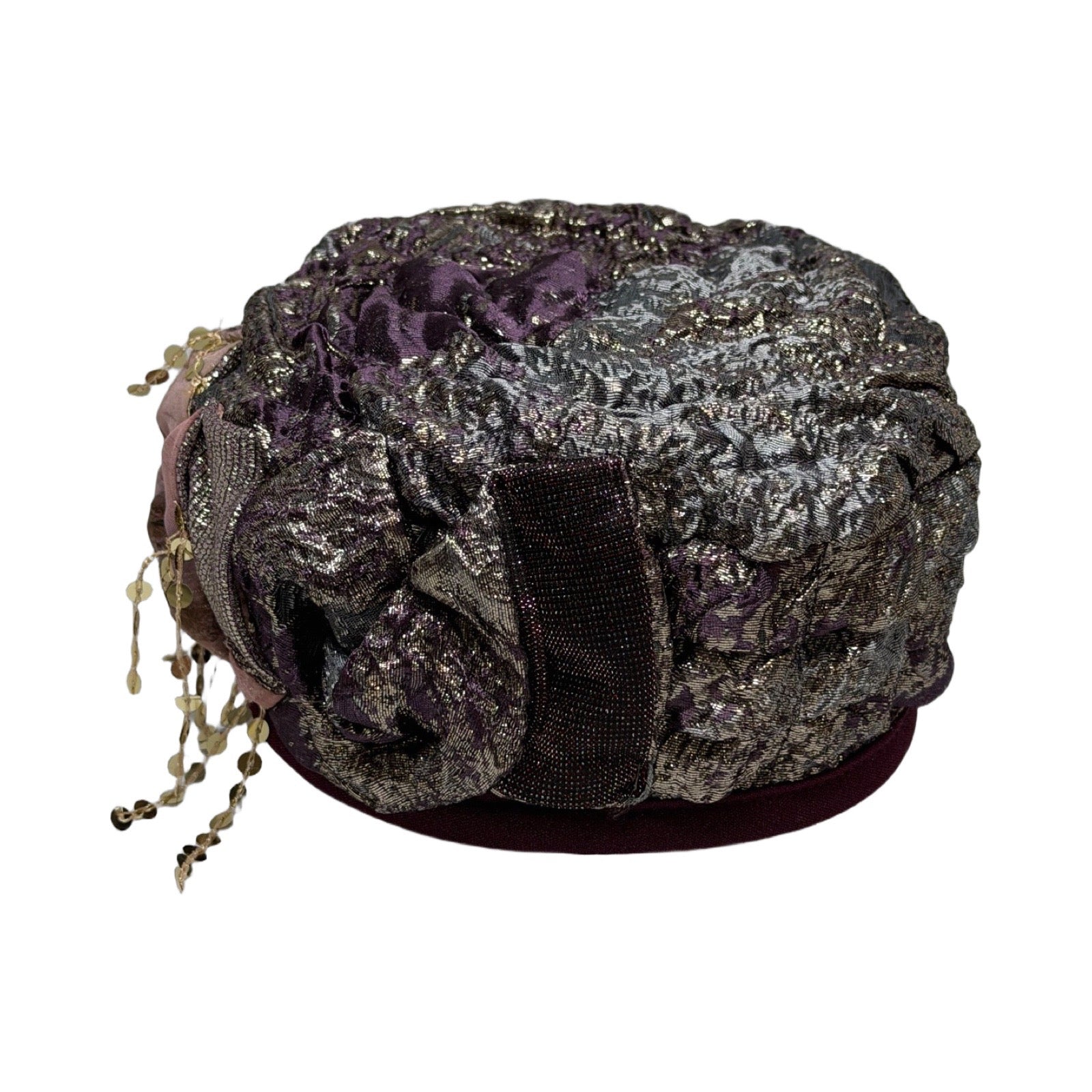 ברט מכווץ ברוקרד סגול מוזהב