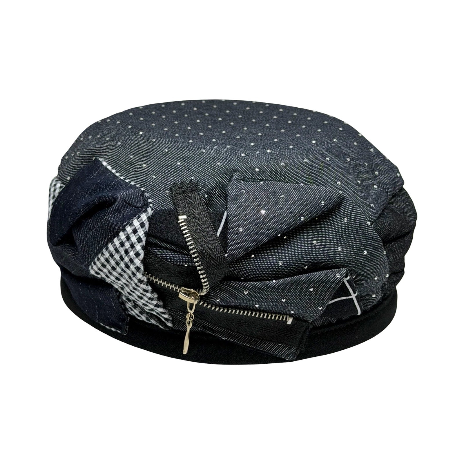 ברט קלאסי מקופלת רוכסן ג׳ינס שחור