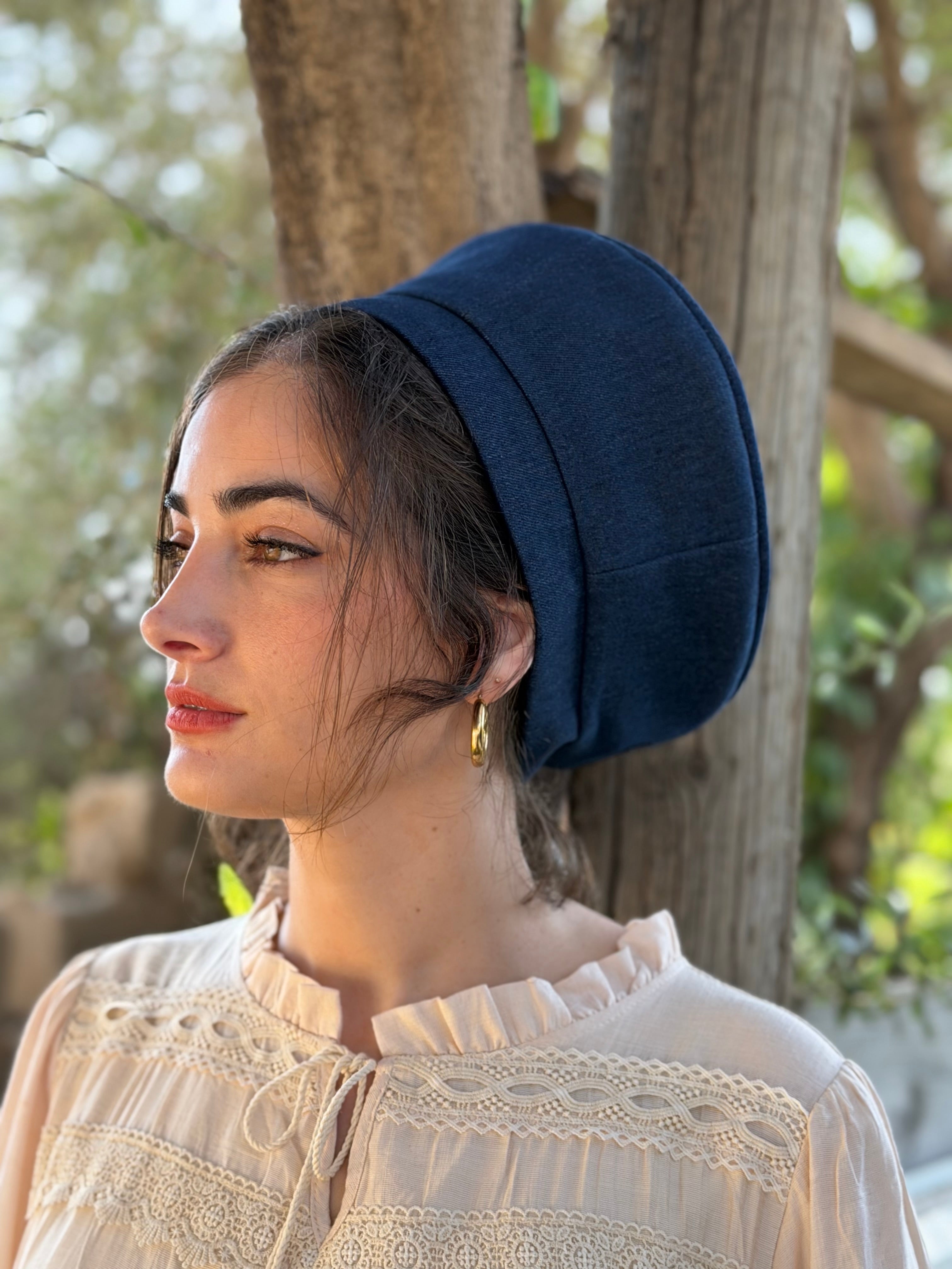 כובע שיק ג׳ינס כחול כהה