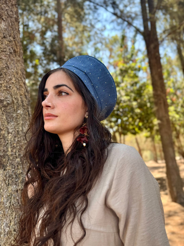 כובע שיק ג׳ינס כחול אבנים (7900049342640)