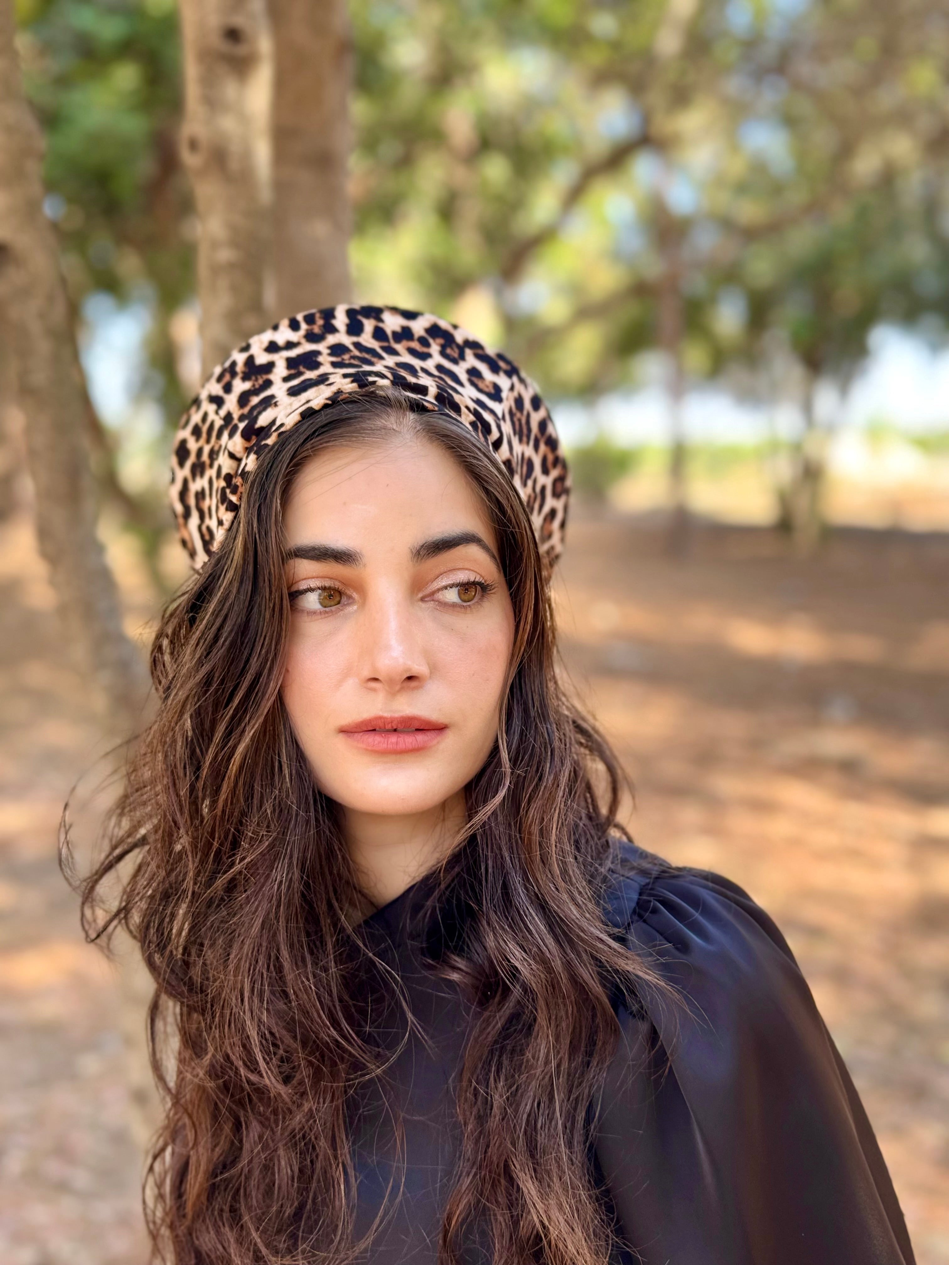 ⁨⁨⁨⁨ כובע שיק קומפורט מנומר חום ⁩⁩⁩⁩ (7900028305584)