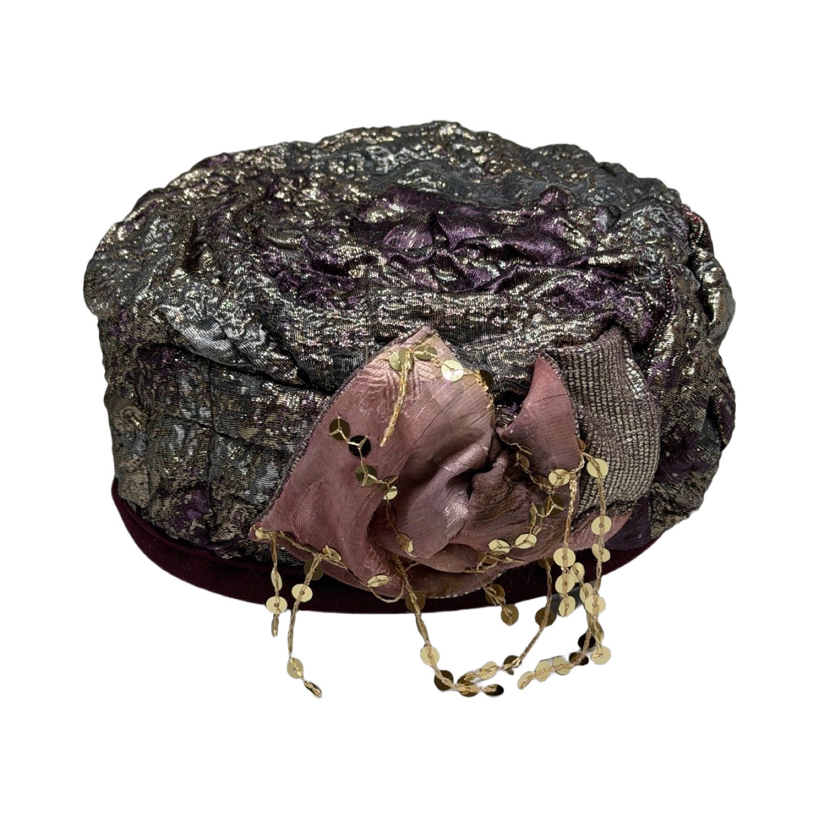 ברט מכווץ ברוקרד סגול מוזהב