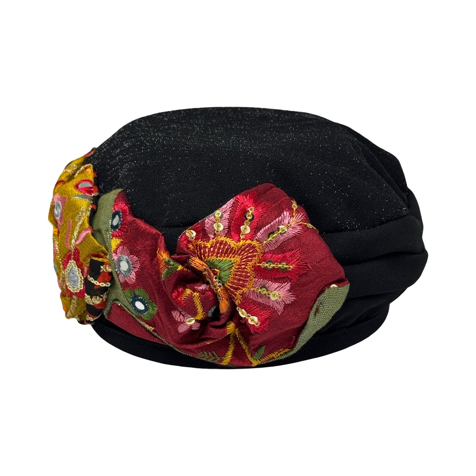 ברט קלאסי שושנים רקום צבעוני