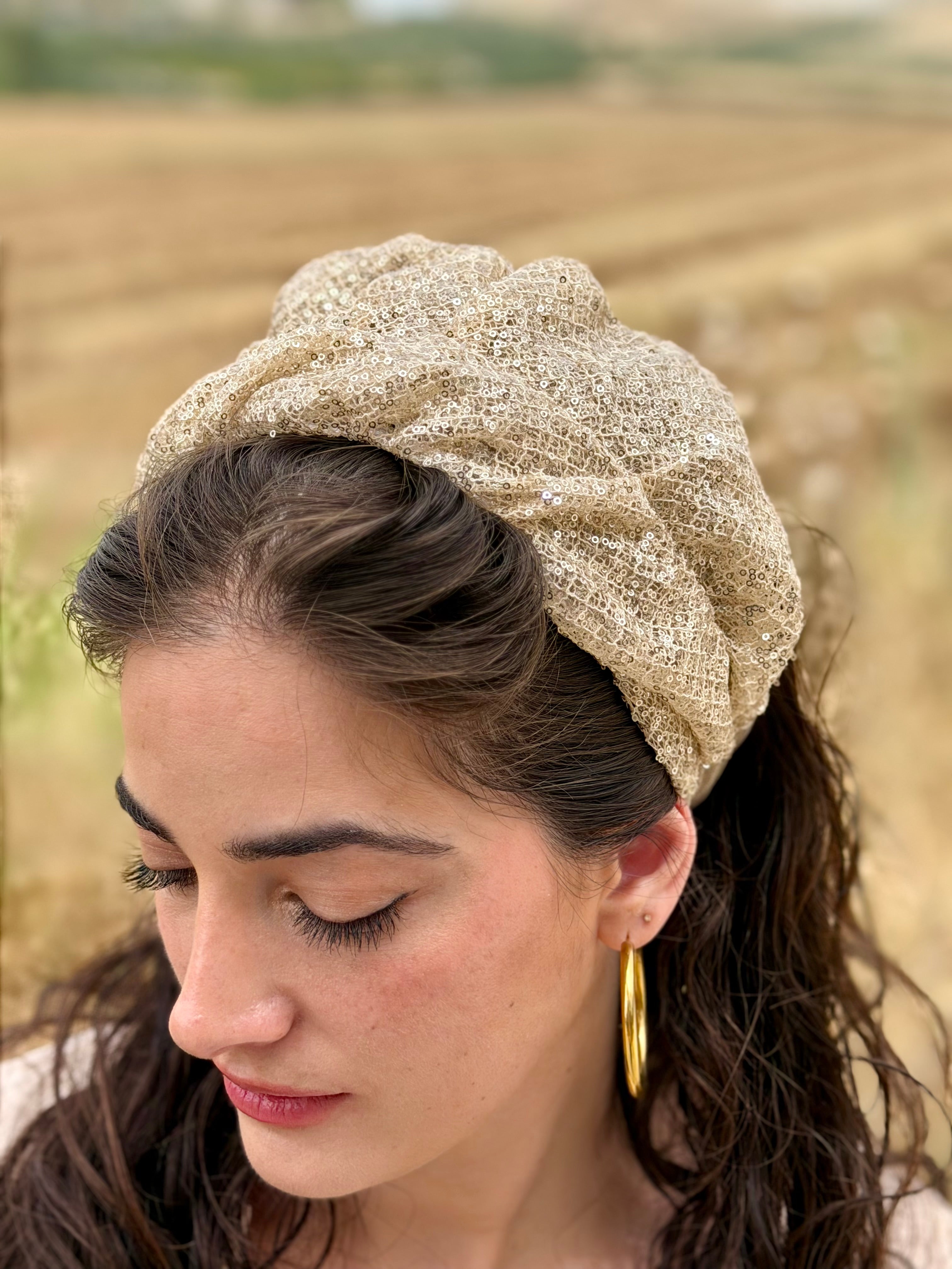 סרט סקוץ׳ מכווץ פייטים בז׳ זהב O2