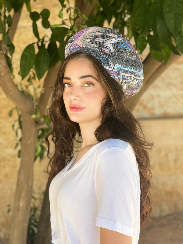 ⁨⁨⁨⁨⁨⁨⁨⁨⁨⁨⁨⁨⁨⁨כובע שיק פייטים ורודים ⁩⁩⁩⁩⁩⁩⁩⁩⁩⁩⁩⁩⁩⁩ (7714409578672)