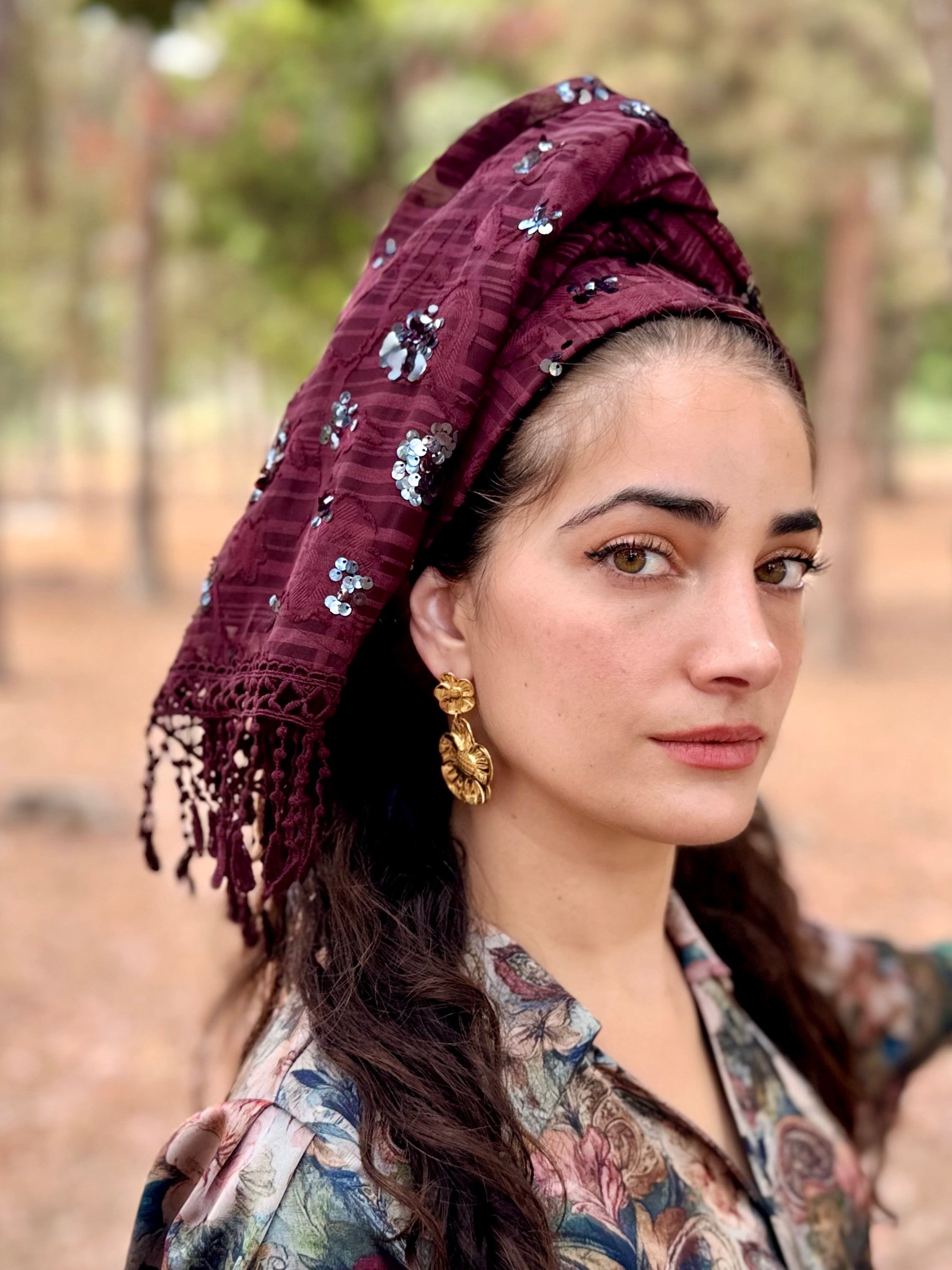 מטפחת ביוטי בורדו לונג (7939762520240)