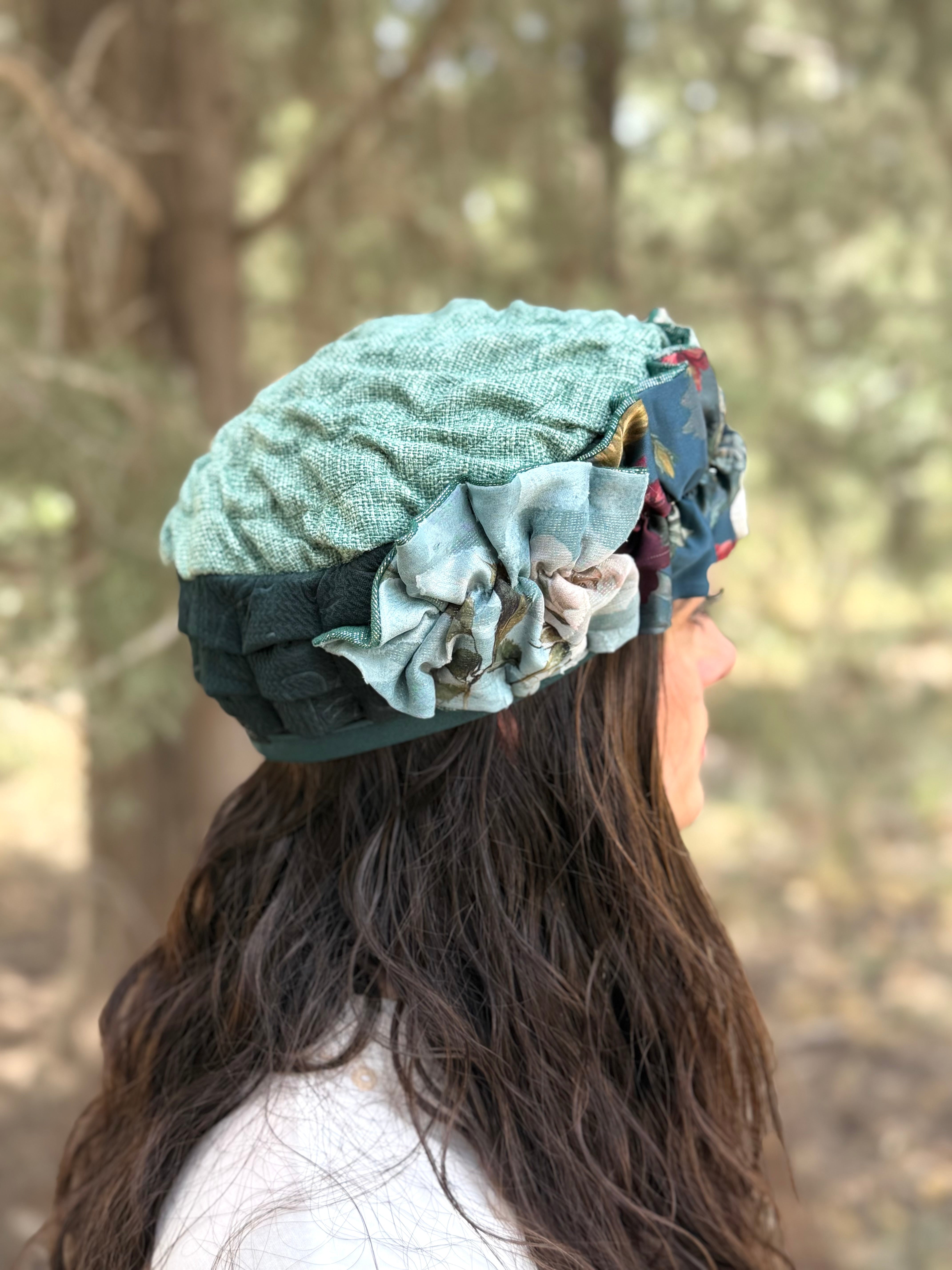 ברט מכווץ עלים אלגנט ירוק