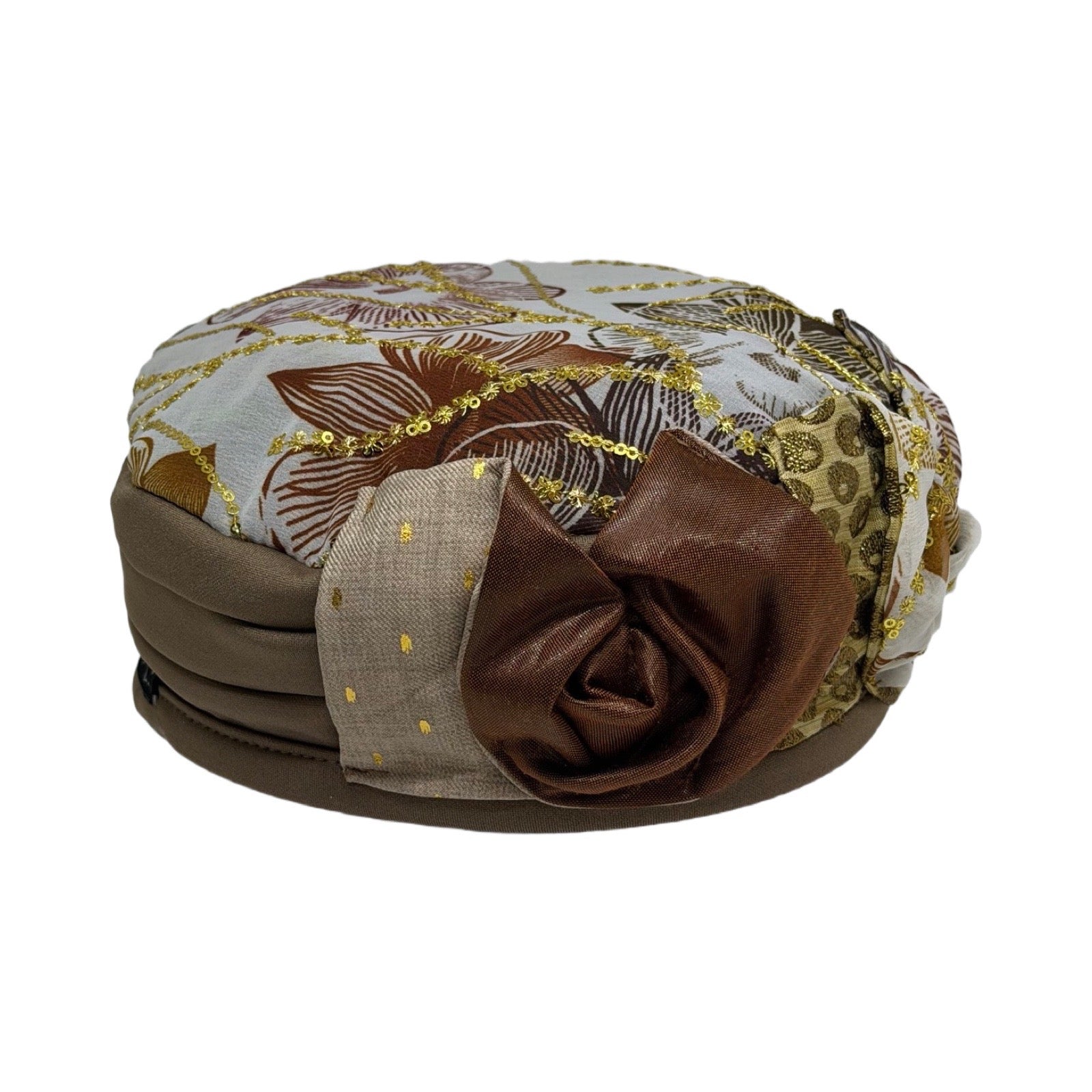 ברט קלאסי מקופלת בז׳ - חום