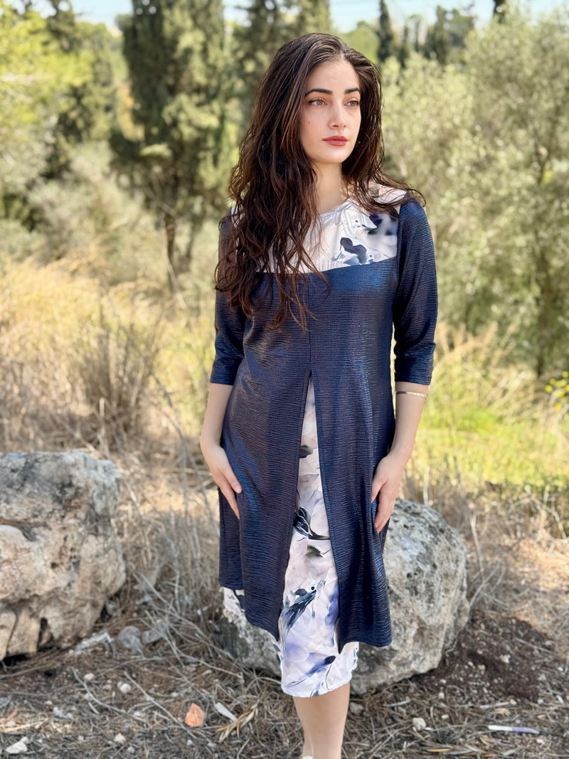 שמלת עדנה כחולה (7819561009328)