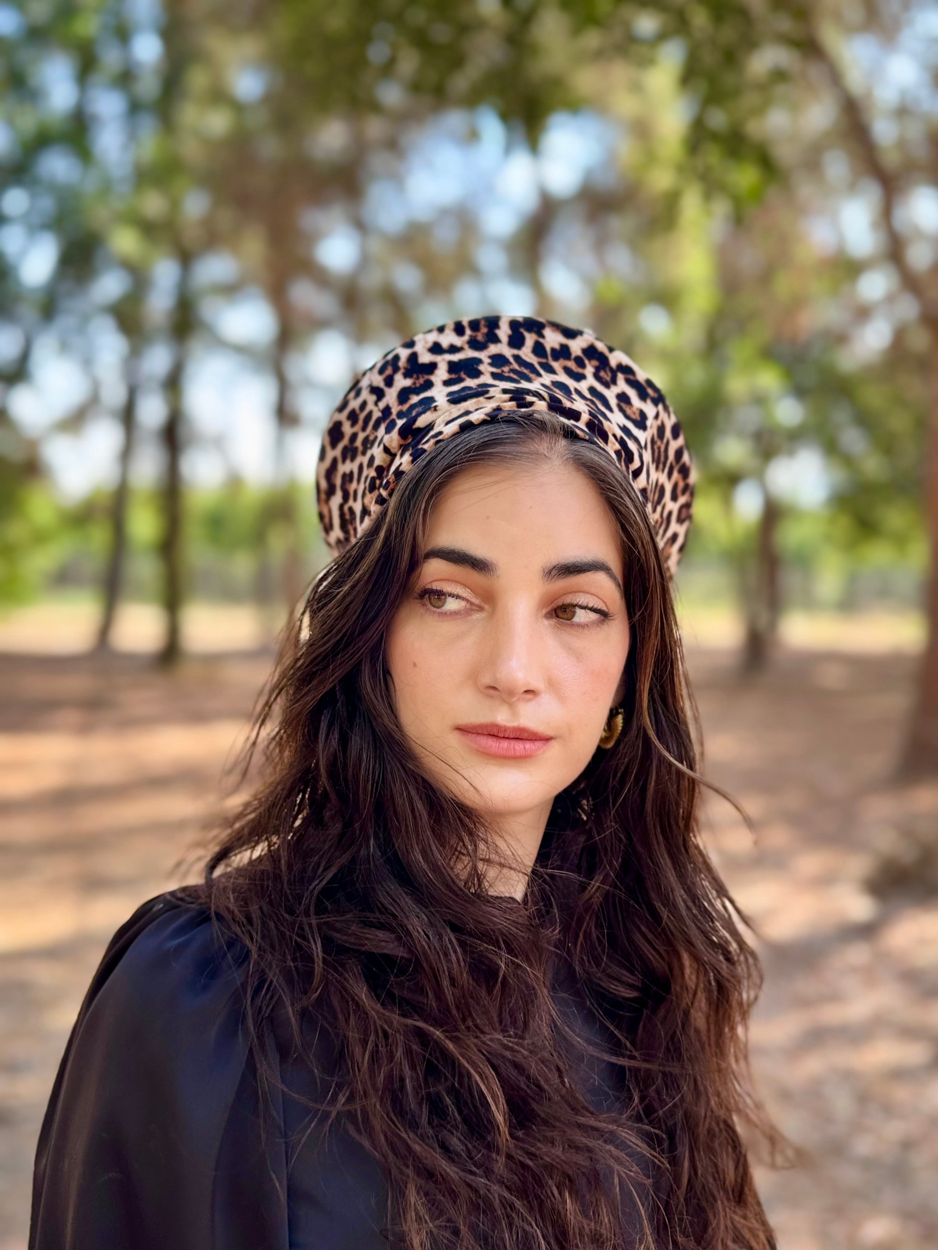 ⁨⁨⁨⁨ כובע שיק קומפורט מנומר חום ⁩⁩⁩⁩ (7900028305584)