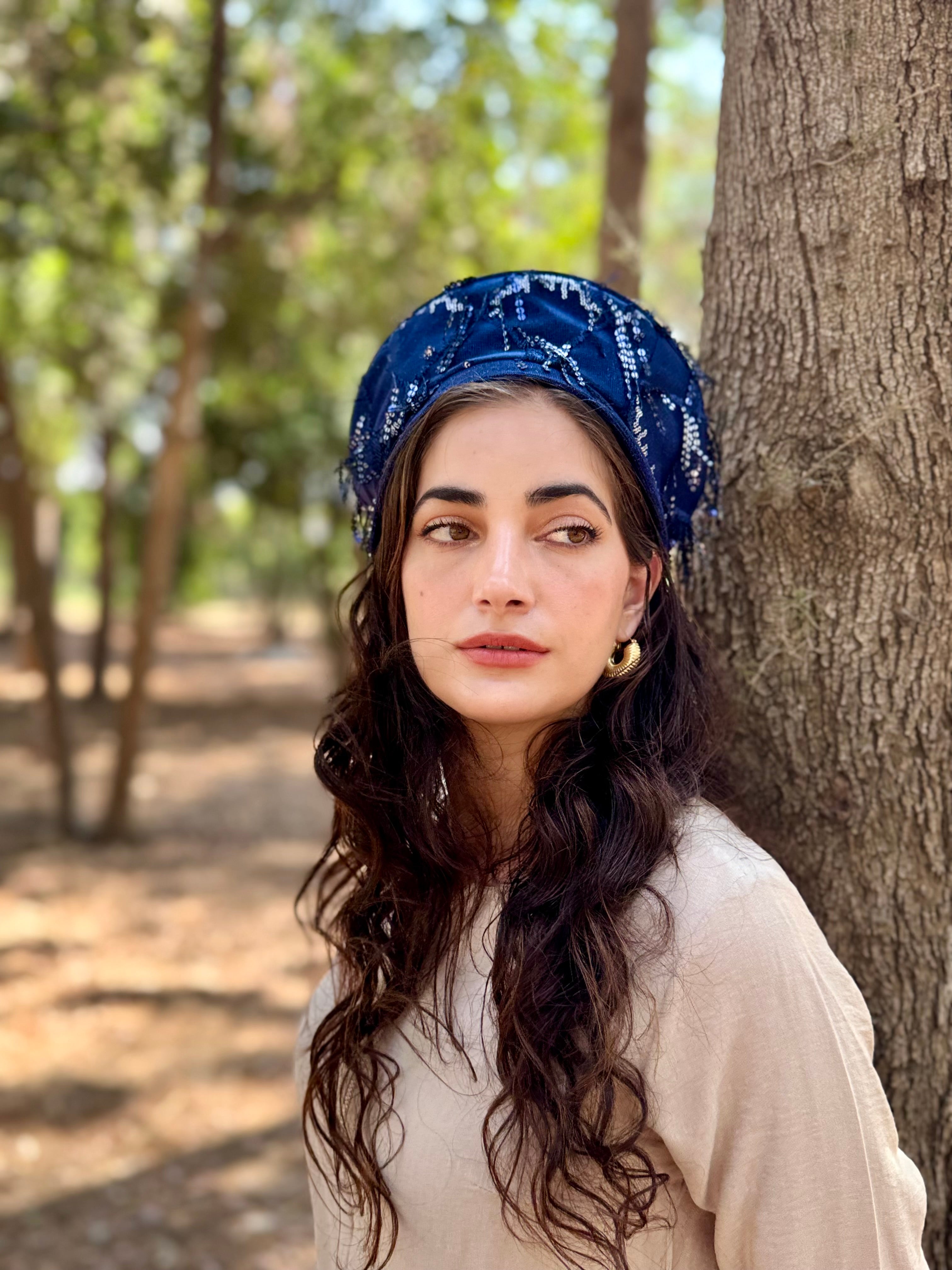 ⁨⁨⁨⁨ כובע שיק קומפורט פרנזים כחול כסף ⁩⁩⁩⁩ (7907269738672)