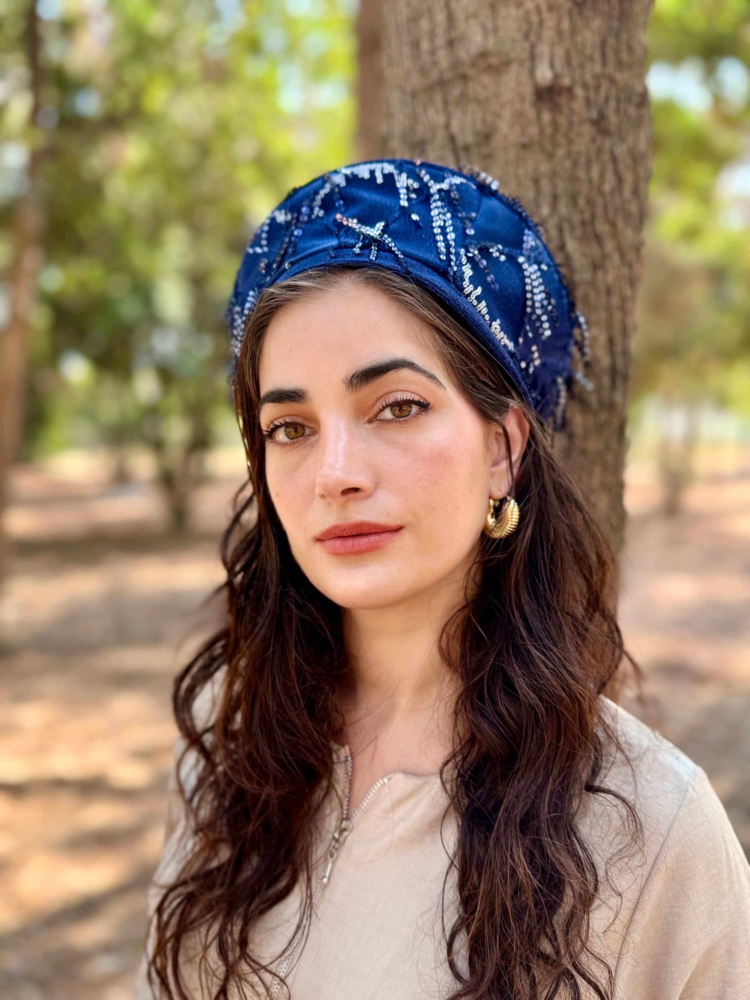 ⁨⁨⁨⁨ כובע שיק קומפורט פרנזים כחול כסף ⁩⁩⁩⁩ (7907269738672)