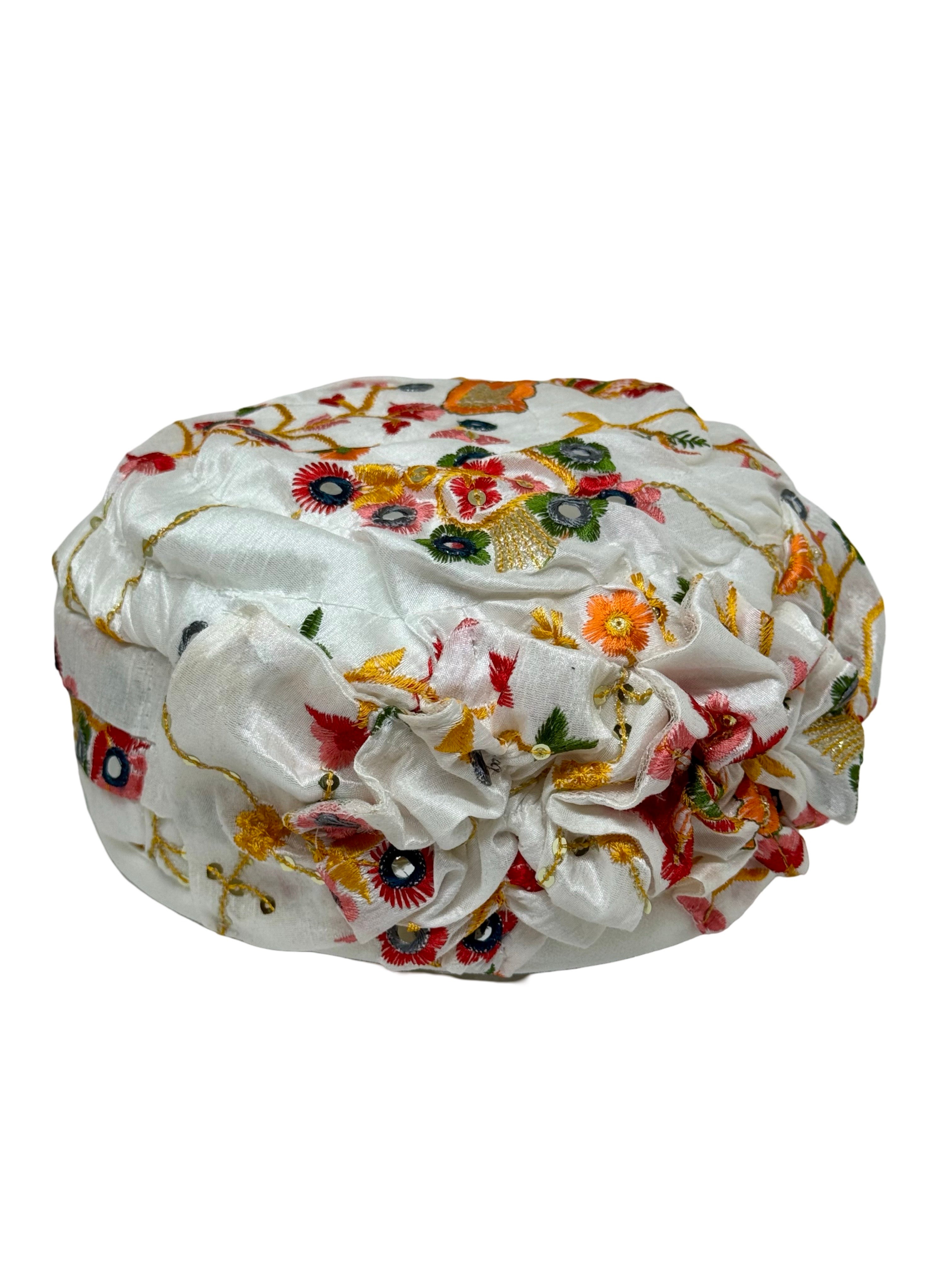 ⁨⁨⁨⁨⁨⁨⁨⁨⁨⁨⁨⁨⁨⁨⁨ברט מכווץ רקום לבן כתום (7935958122672)