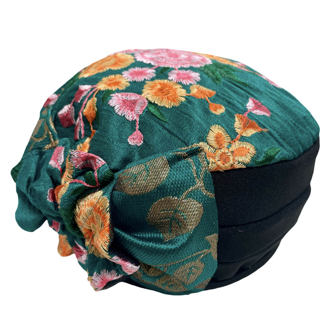 ⁨⁨ברט קלאסי רקום טורקיז פרחוני (7903261294768)