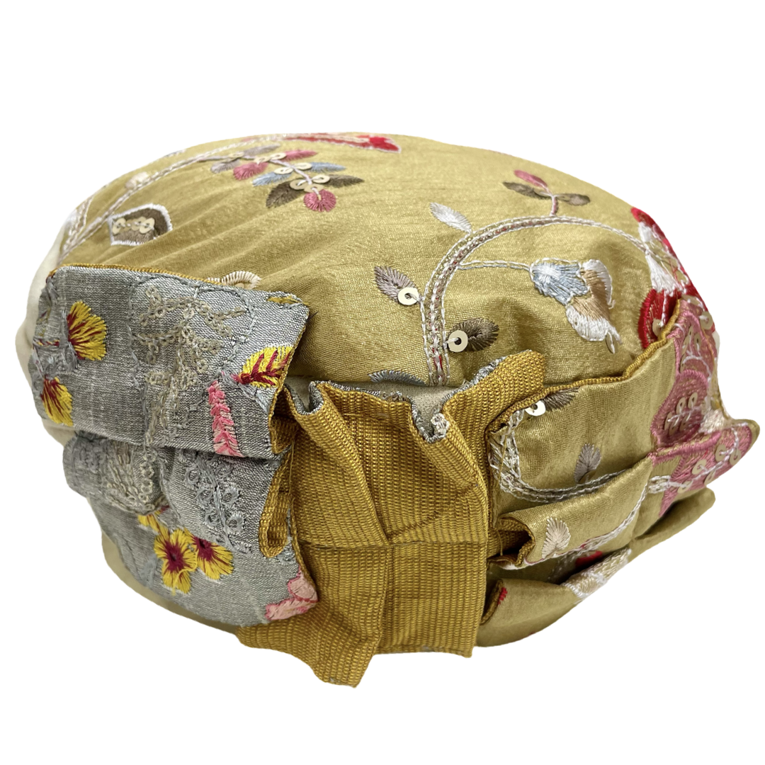 ⁨⁨ברט קלאסי רקום בז׳ חרדל (7903261851824)