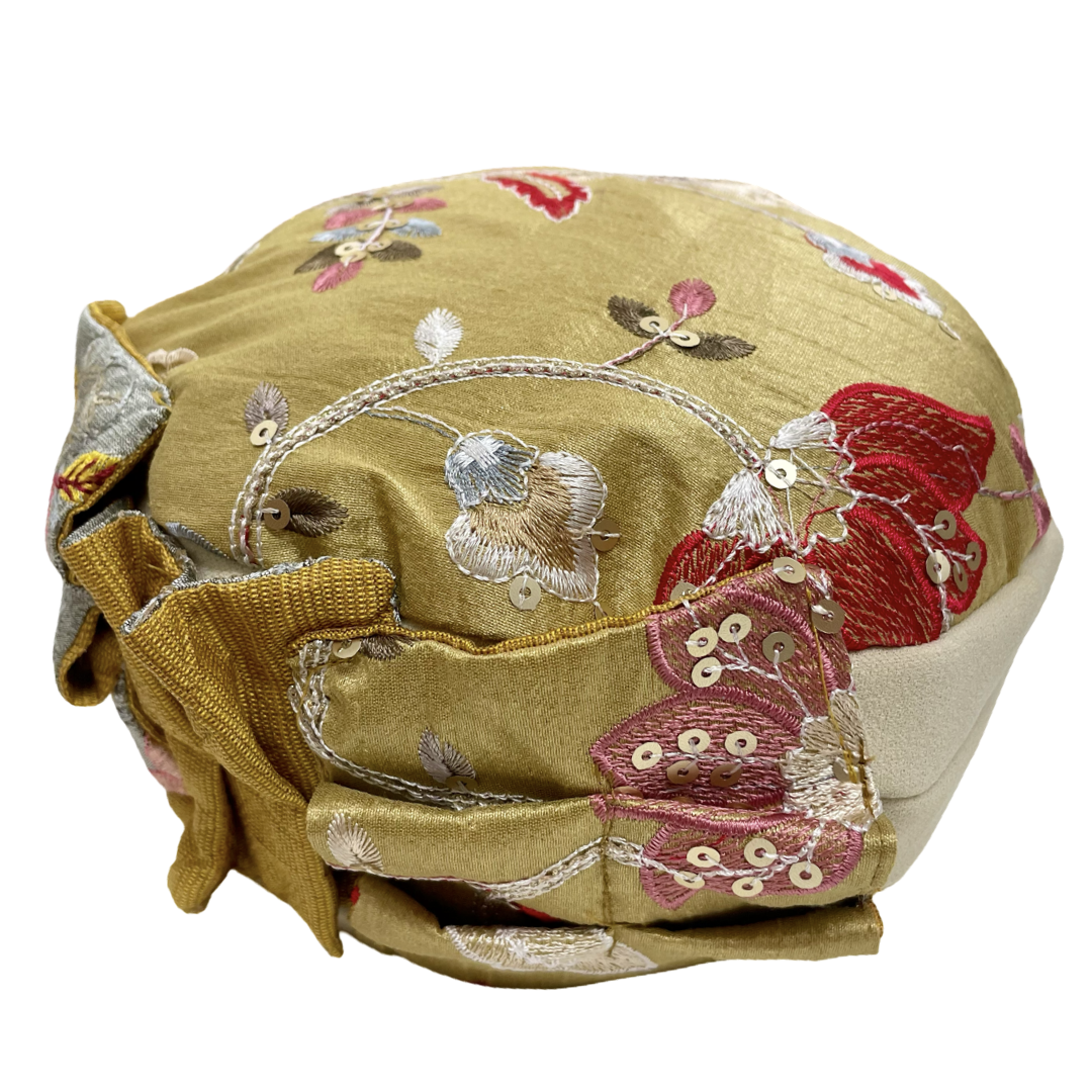 ⁨⁨ברט קלאסי רקום בז׳ חרדל (7903261851824)