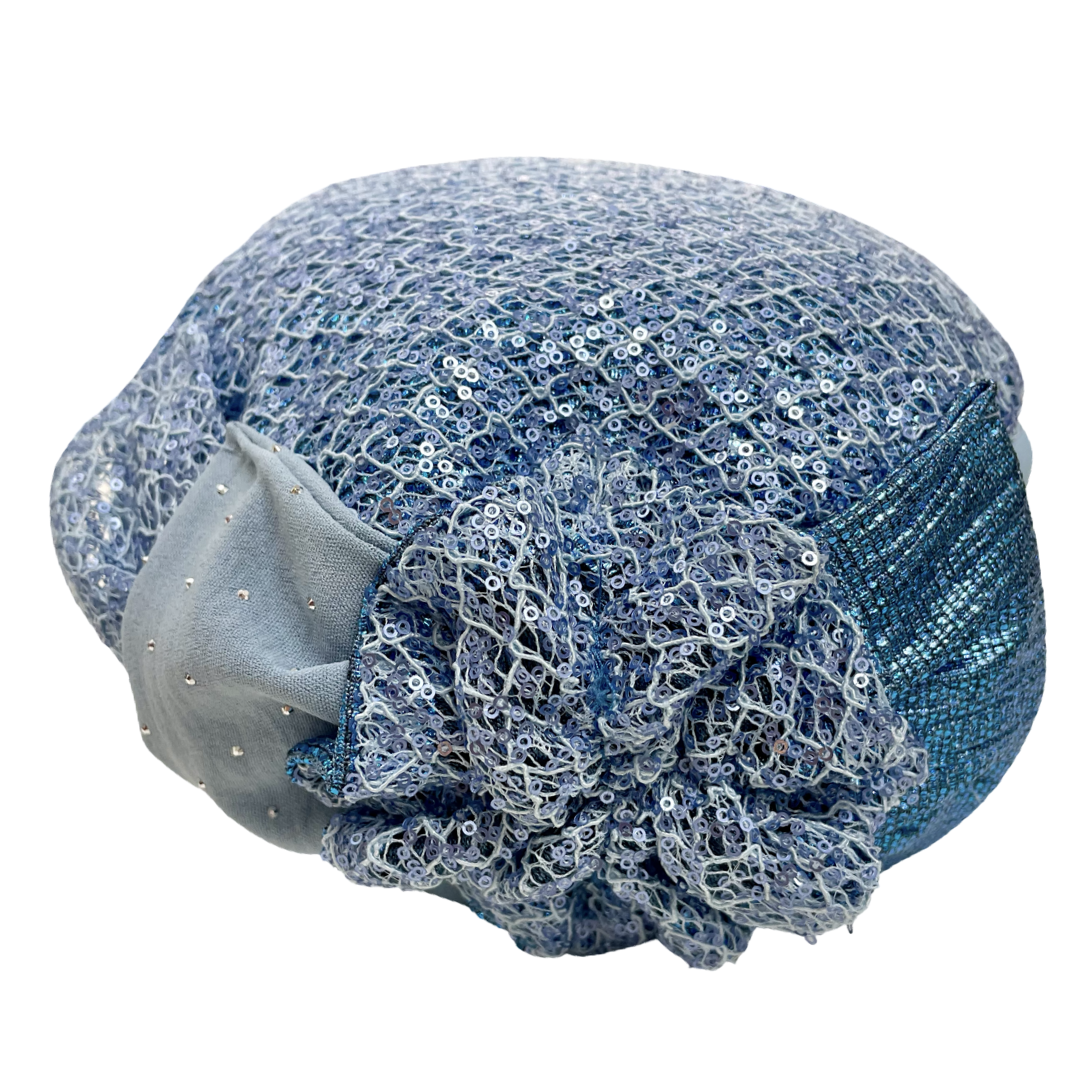 ⁨⁨ברט קלאסי עלי כותרת פייטים תכלת (7903262113968)