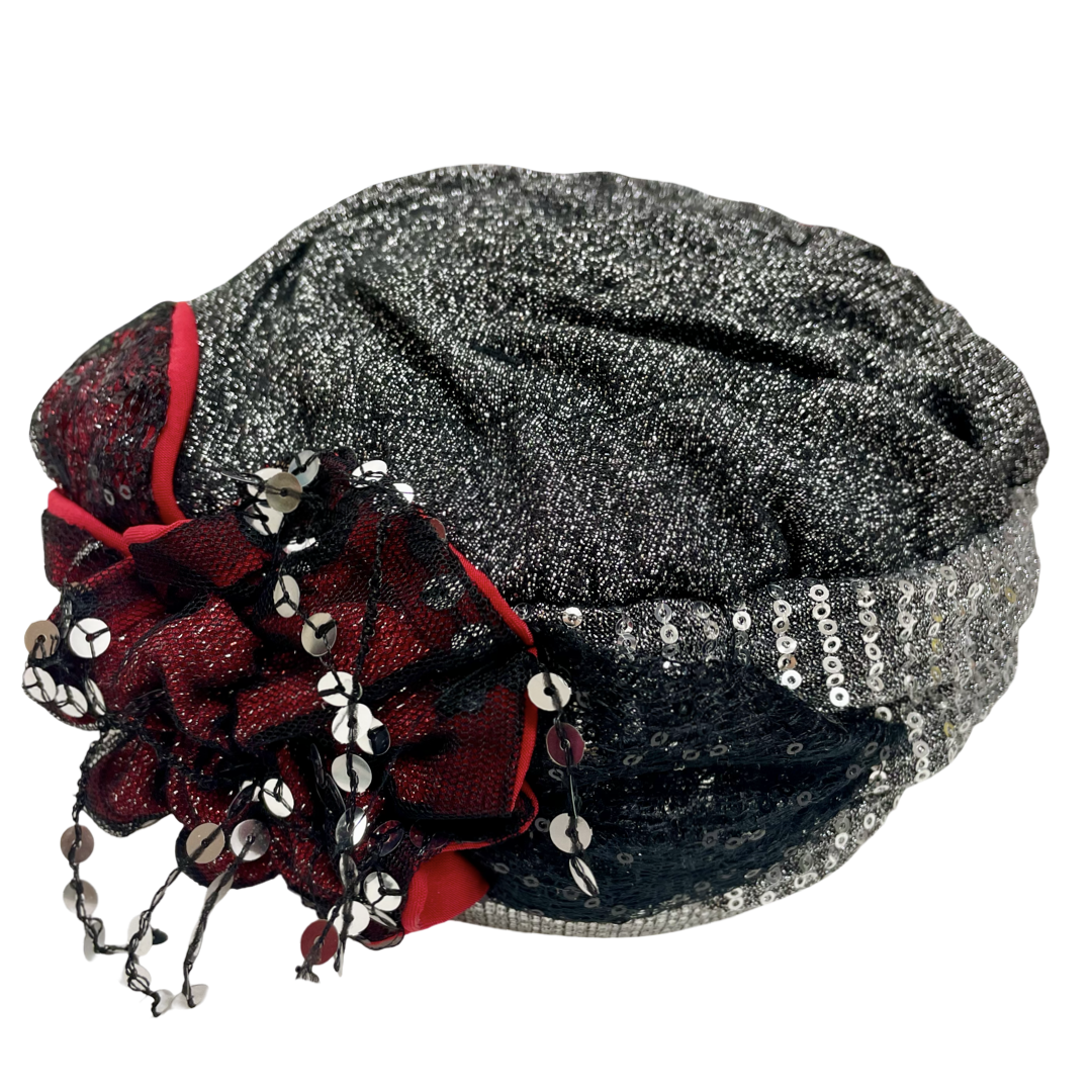 ⁨⁨⁨⁨⁨⁨⁨⁨⁨⁨⁨⁨⁨⁨⁨ברט מכווץ פייטים כסף אדום (7903263948976)