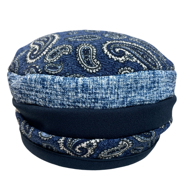 ⁨⁨⁨⁨⁨ברט פסים כחול פייזלי ⁩⁩⁩⁩⁩ (7701647589552)