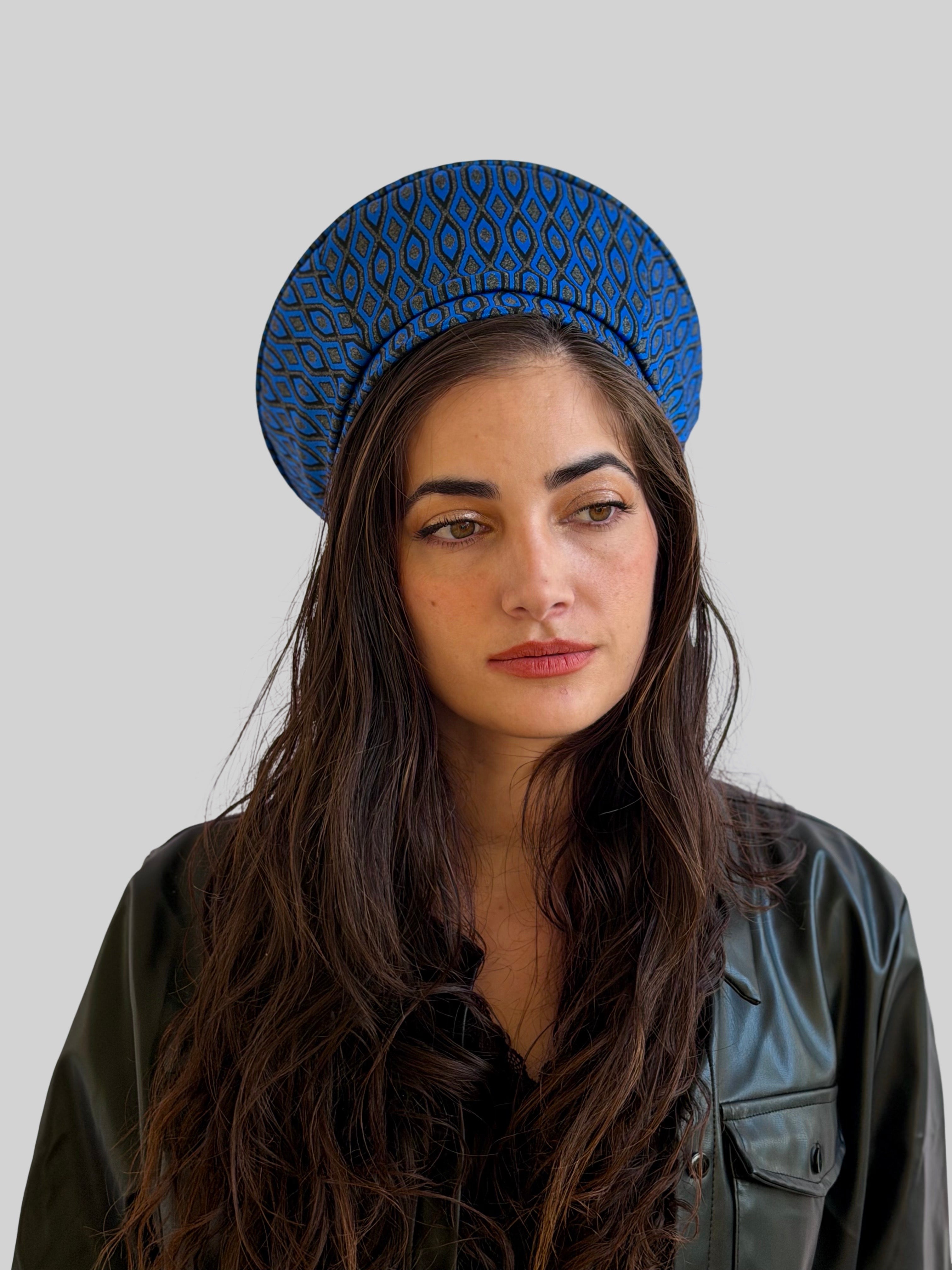 כובע שיק קומפורט גאומטרי כחול