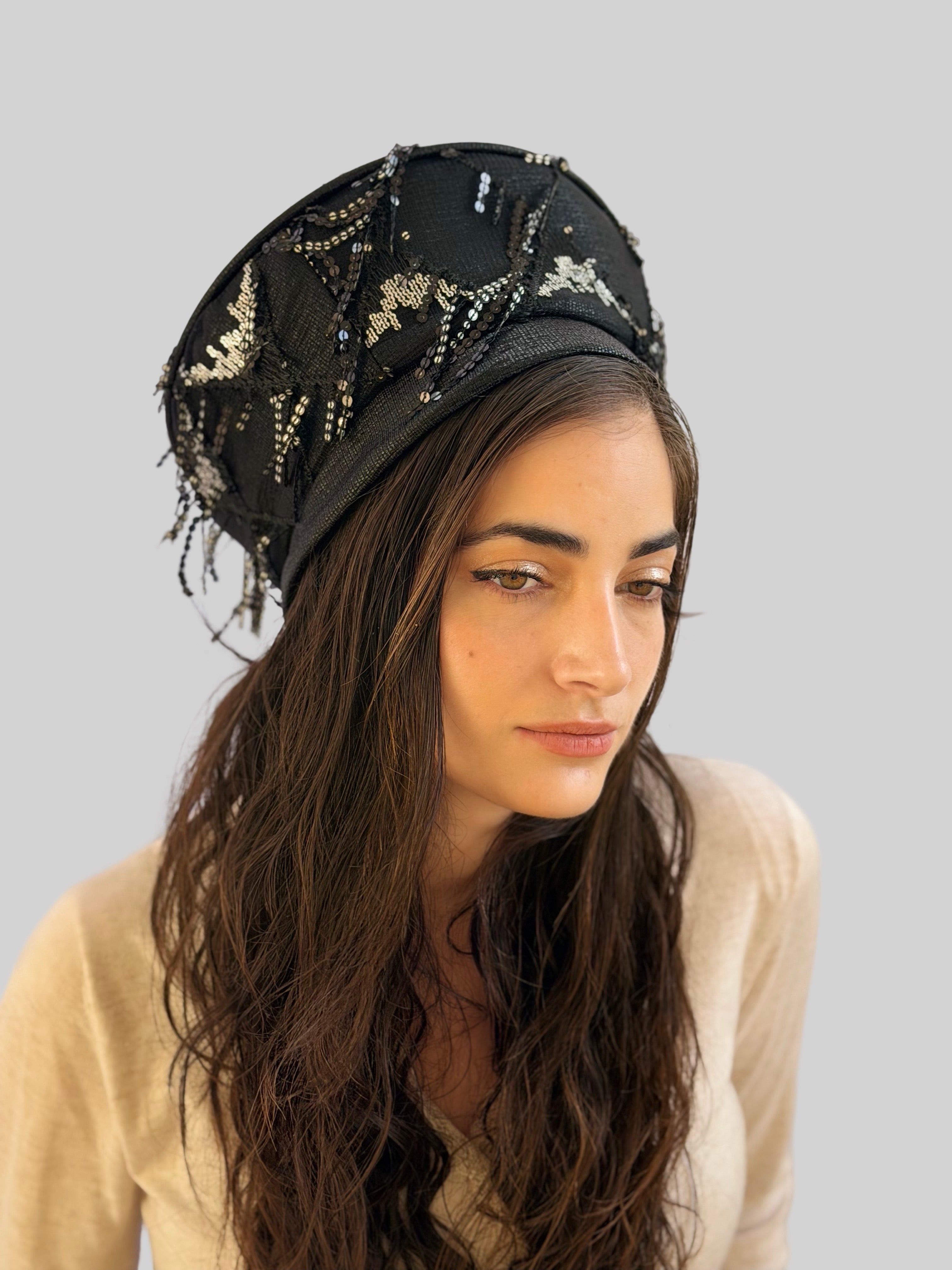 כובע שיק קומפורט פרנזים שחור כסוף