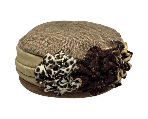 ברט קלאסי שושנים מנומר חום