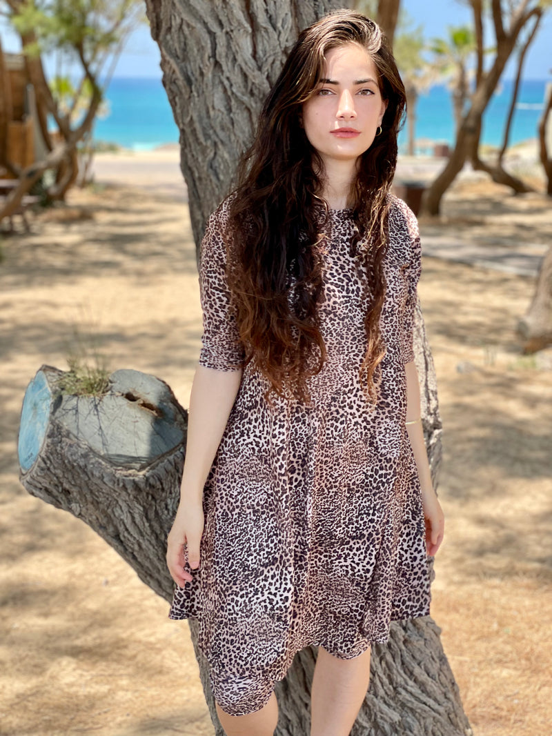 ⁨⁨⁨⁨סט בגד ים ריף שמלה+טייץ מנומר⁩⁩⁩⁩ (7338819584176)
