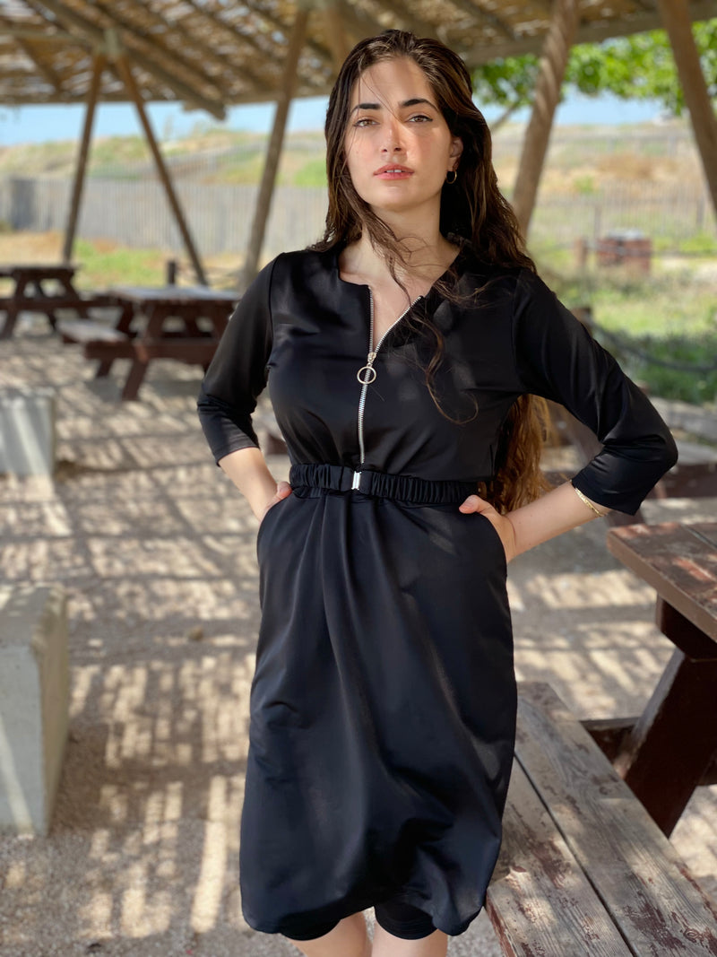 ⁨⁨⁨⁨⁨⁨סט בגד ים ריזורט שמלה+טייץ שחור⁩⁩⁩⁩⁩⁩ (6772164231344)
