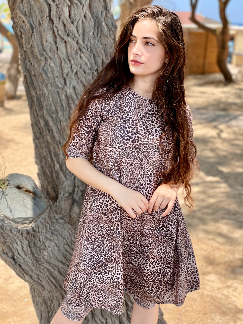 ⁨⁨⁨⁨סט בגד ים ריף שמלה+טייץ מנומר⁩⁩⁩⁩ (7338819584176)