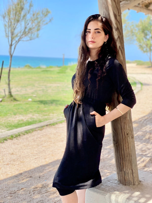 ⁨⁨⁨⁨⁨⁨סט בגד ים ריזורט שמלה+טייץ שחור⁩⁩⁩⁩⁩⁩ (6772164231344)