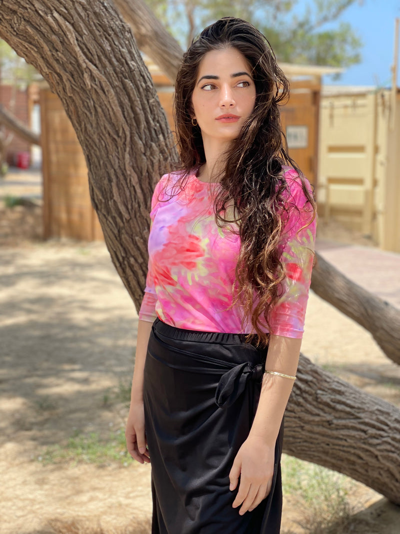 ⁨⁨⁨⁨⁨⁨⁨⁨⁨⁨⁨סט בגד ים צדפות חולצה+חצאית טייץ טאיידי שחור ⁩⁩⁩⁩⁩⁩⁩⁩⁩⁩⁩ (7338563207344)