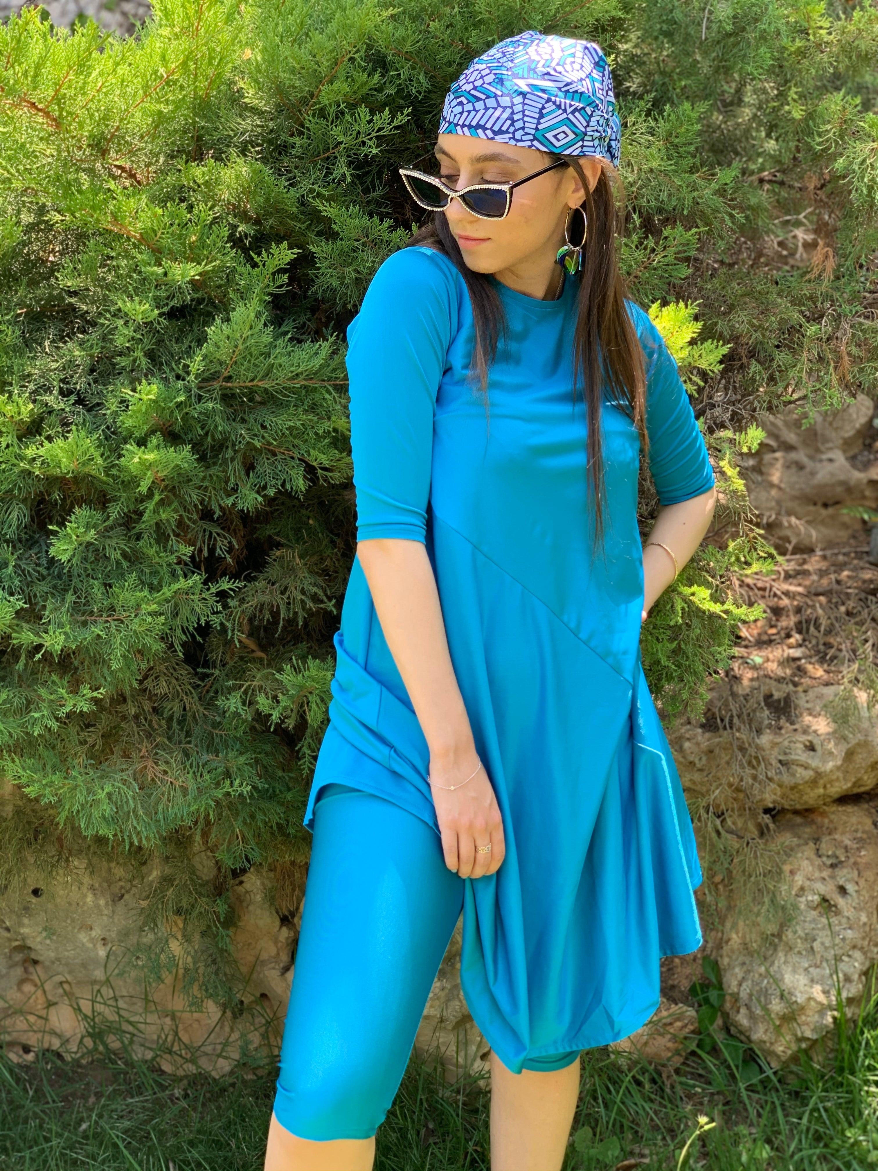 ⁨⁨⁨⁨שמלת ריף בגד ים טורקיז⁩⁩⁩⁩ (4496632676375)